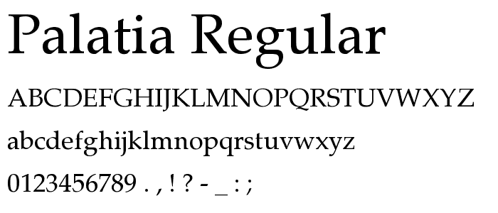 Palatia Regular font